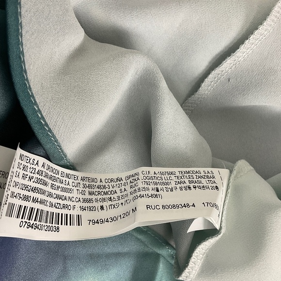 Zara Mint Green Satin One-Shoulder Midi Dress - Picture 11 of 12